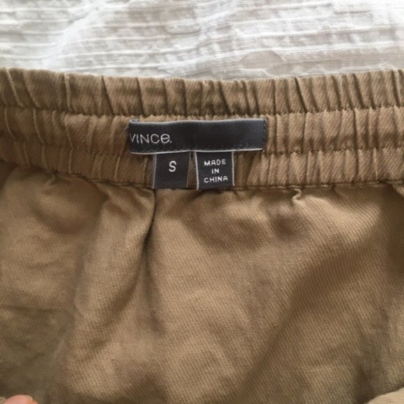 Vince Tan / Khaki Button Down Knee Length Skirt S - Picture 6 of 8